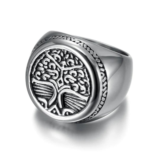 Celtic Tree Of Life Handcrafted Stainless Steel Ring