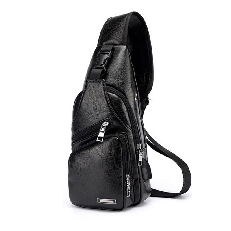 Men USB Crossbody Bag