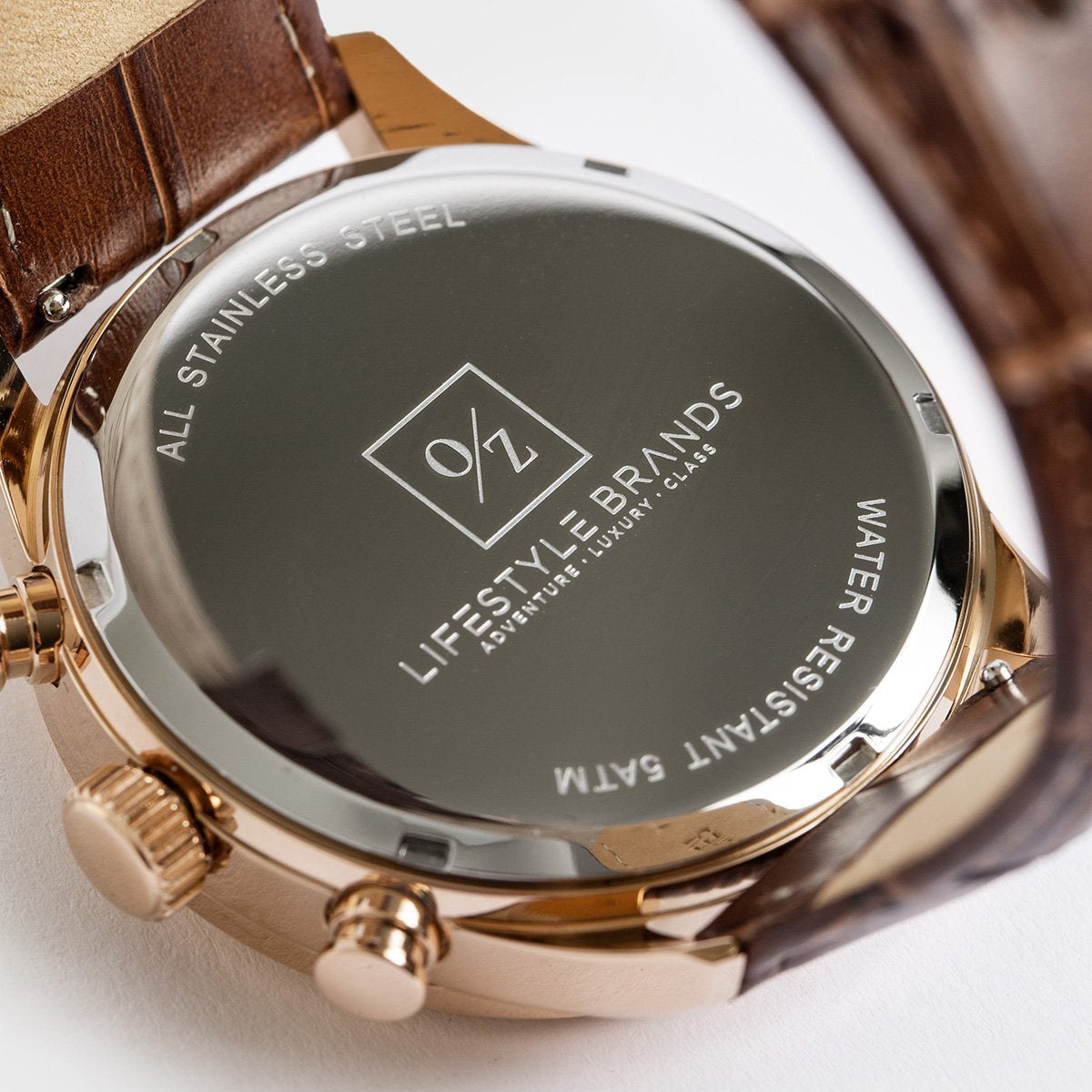 Men's Luxury Chronograph Watch with Leather Strap