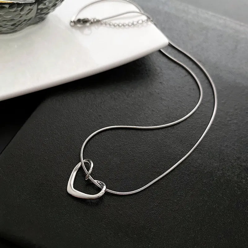 Timeless Titanium Heart Pendant Necklace