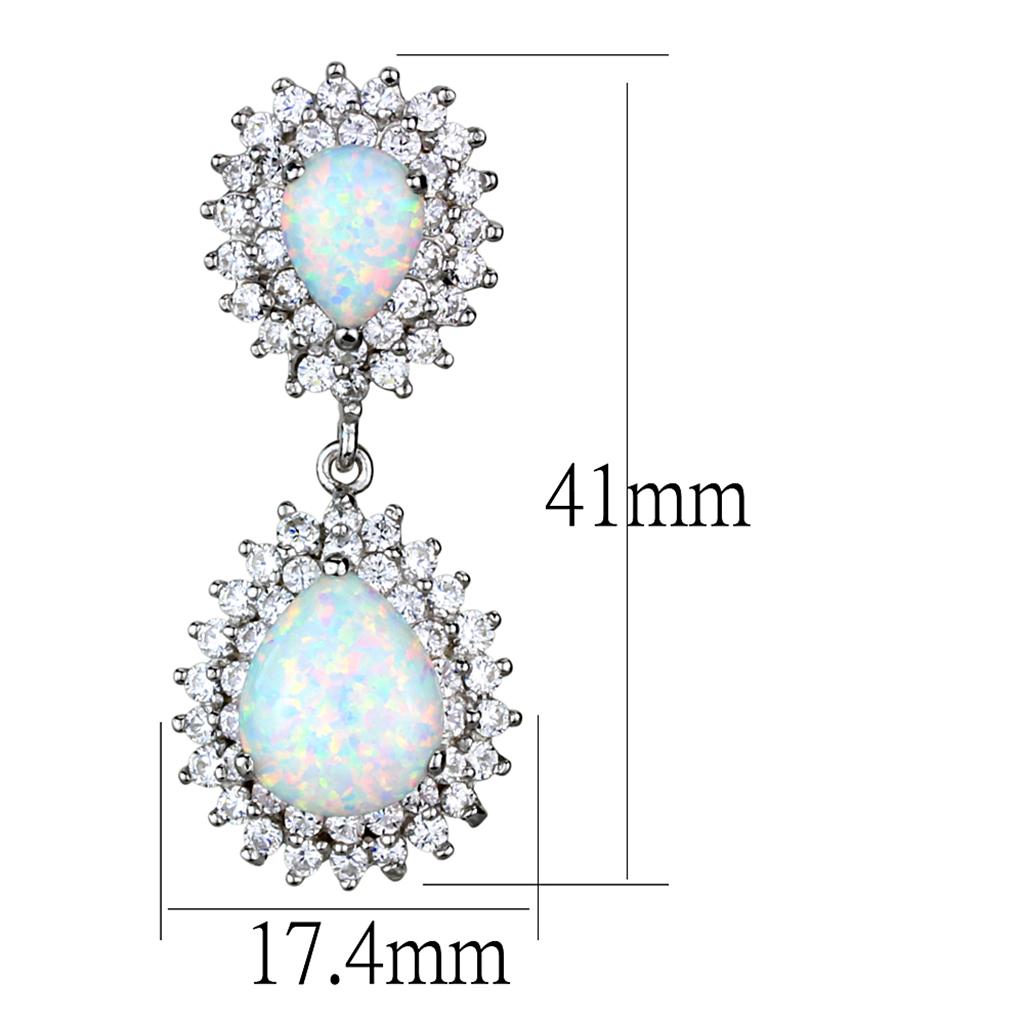 Aurora Borealis Opal Sterling Silver Earrings