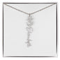 Custom Flower Name Necklace