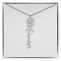 Custom Flower Name Necklace