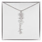 Custom Flower Name Necklace
