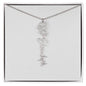 Custom Flower Name Necklace