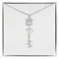 Custom Flower Name Necklace