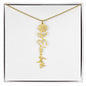 Custom Flower Name Necklace
