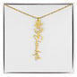 Custom Flower Name Necklace