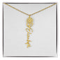 Custom Flower Name Necklace