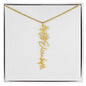 Custom Flower Name Necklace