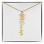 Custom Flower Name Necklace