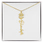 Custom Flower Name Necklace