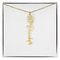 Custom Flower Name Necklace