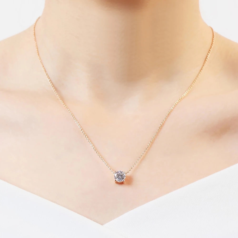 Silver and Gold Stud Necklace