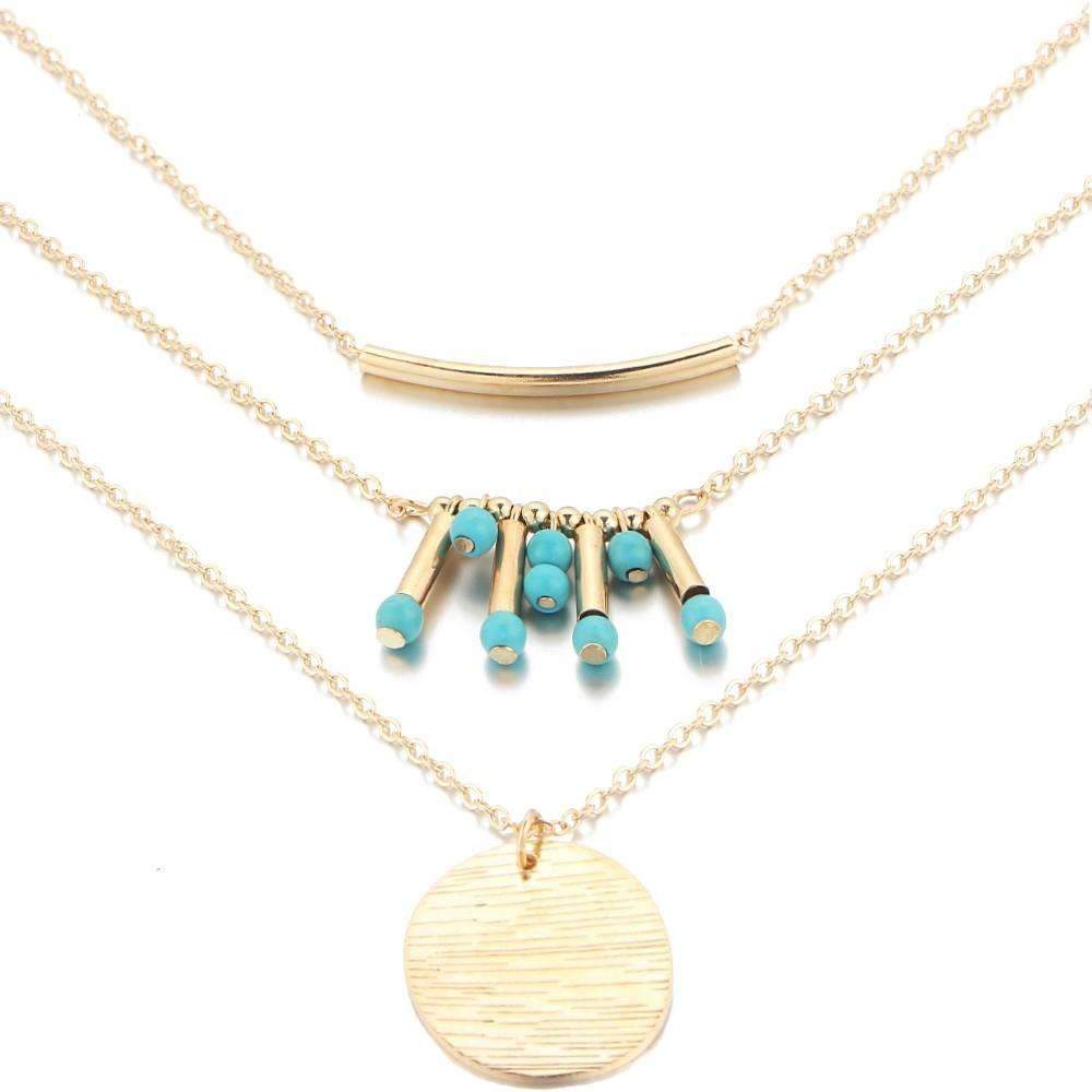 Turquoise Three Layer Necklace