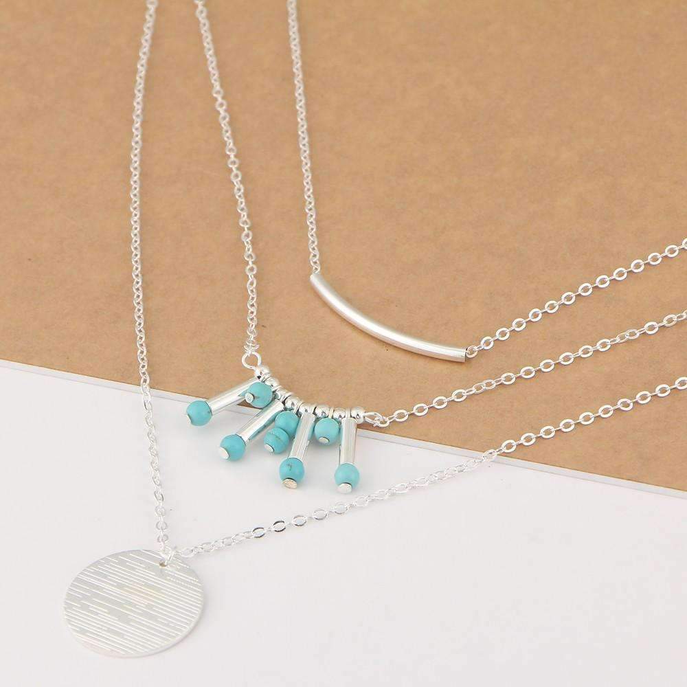Turquoise Three Layer Necklace
