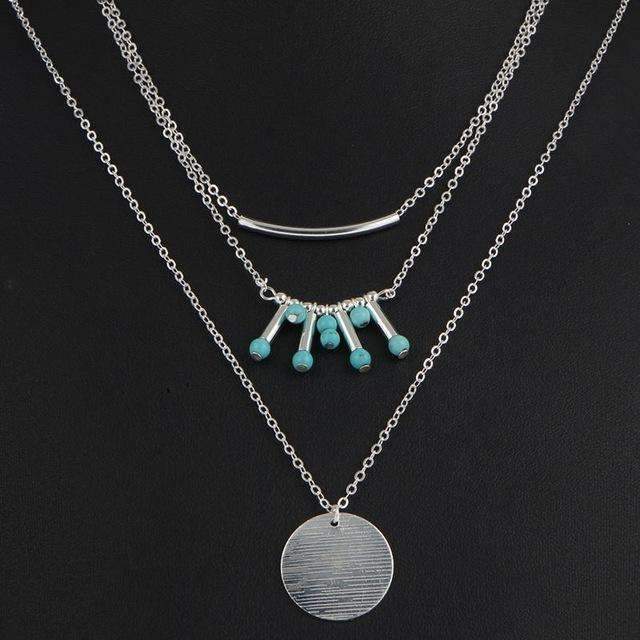 Turquoise Three Layer Necklace