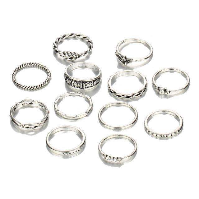 Golden Ring Set - 12 Pieces