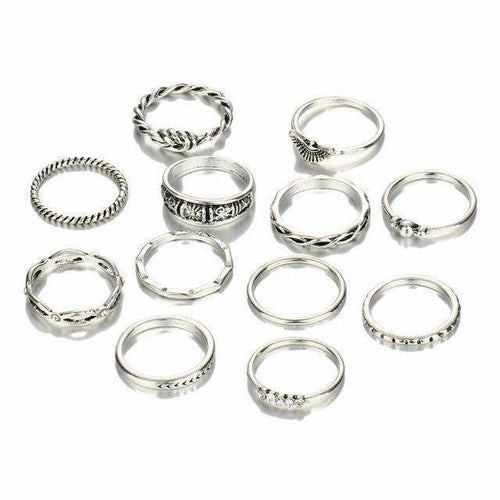 Golden Ring Set - 12 Pieces