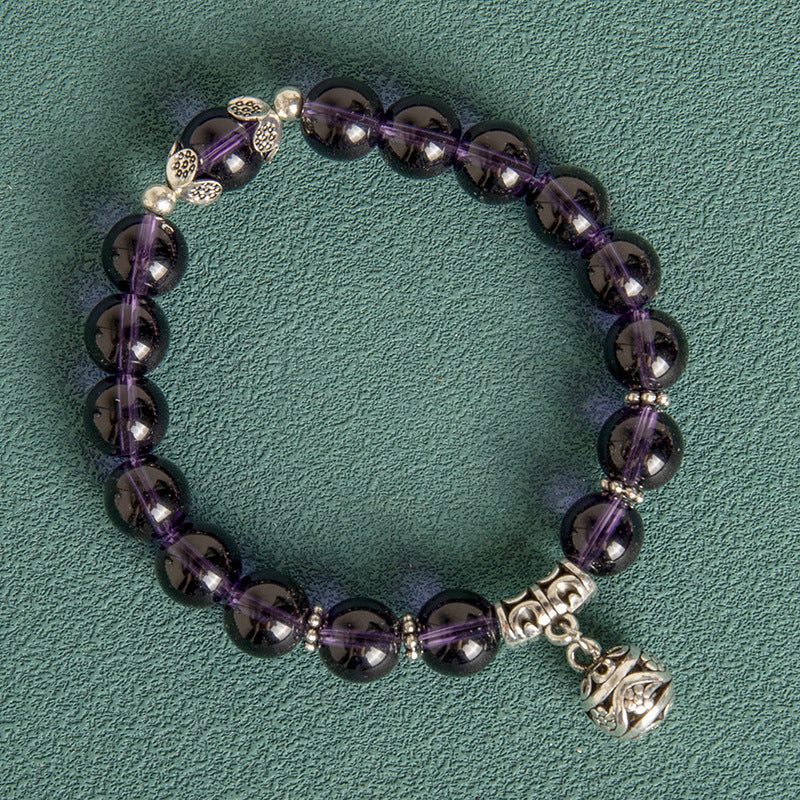 Elegant Opal Beaded Bracelet with Hollow Ball Accents