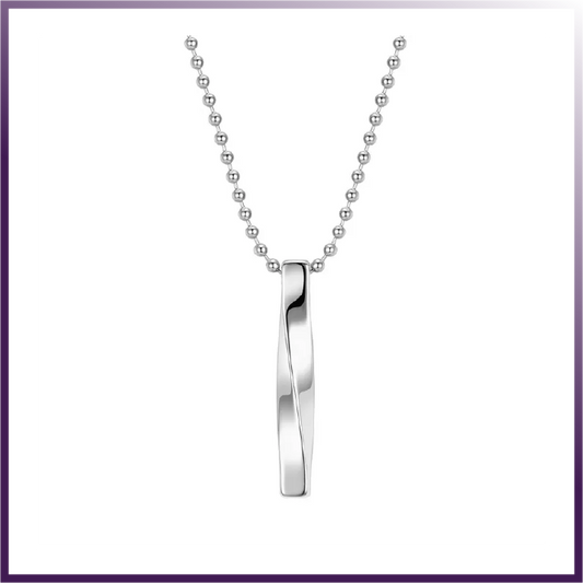 Unisex Rhombus Titanium Steel Pendant Necklace