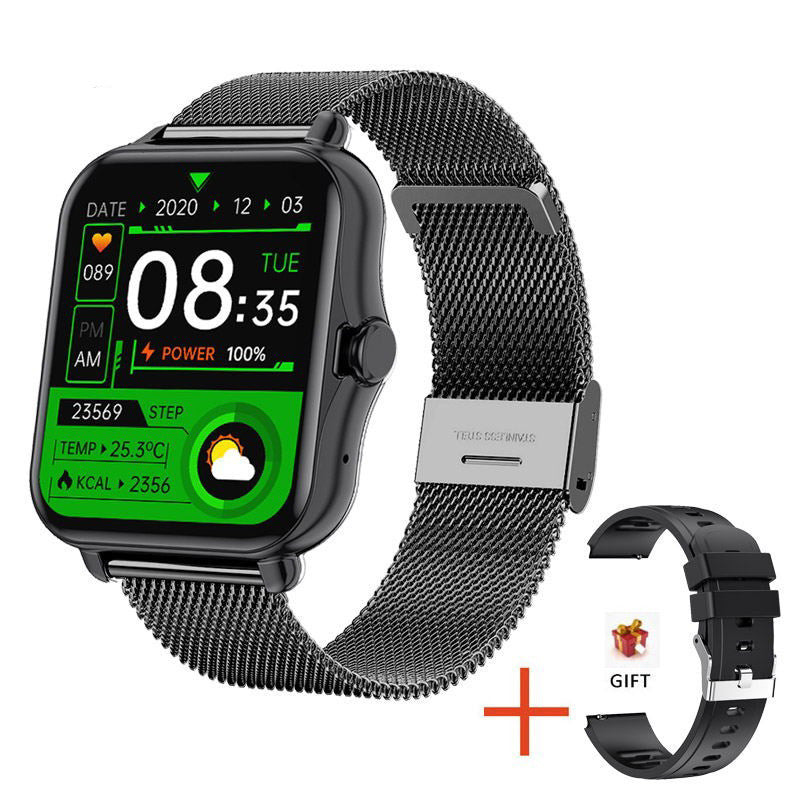 Smartwatch with Bluetooth Call, Fitness Tracker, and Multi-Language Support