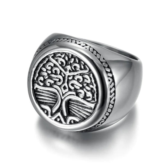 Celtic Tree Of Life Handcrafted Stainless Steel Ring