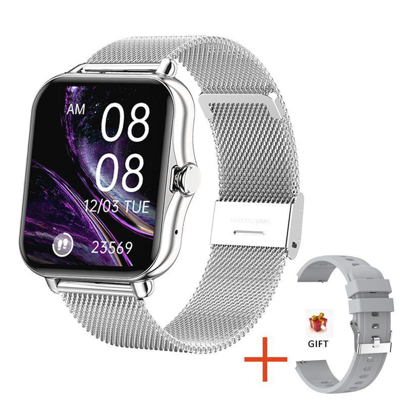 Smartwatch with Bluetooth Call, Fitness Tracker, and Multi-Language Support