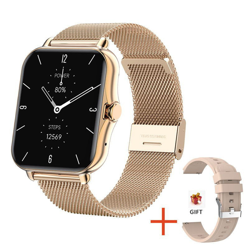 Smartwatch with Bluetooth Call, Fitness Tracker, and Multi-Language Support