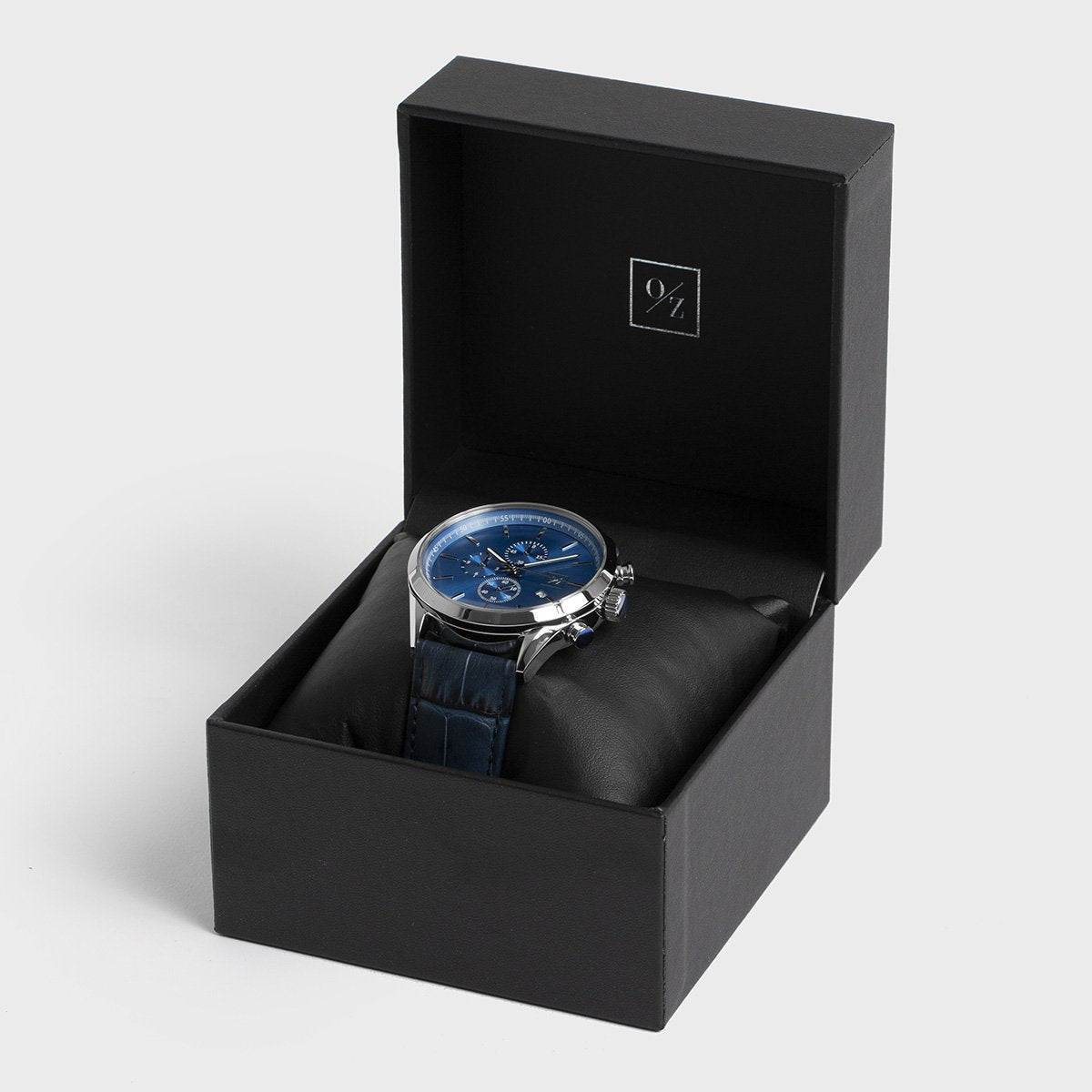 Men's Luxury Chronograph Watch with Leather Strap