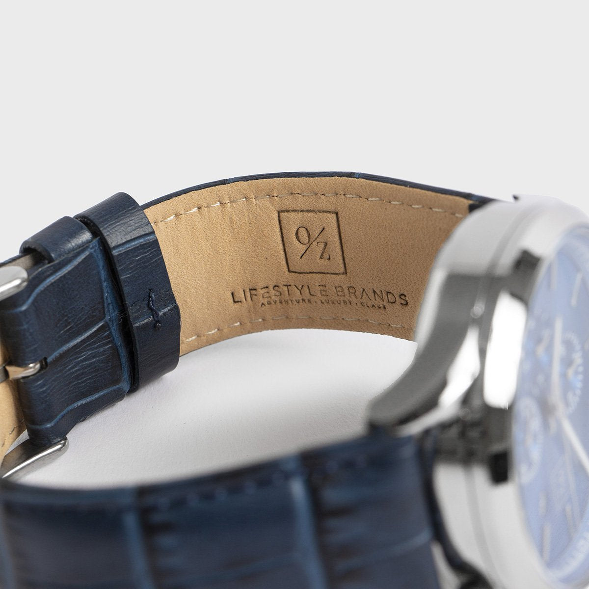 Men's Luxury Chronograph Watch with Leather Strap