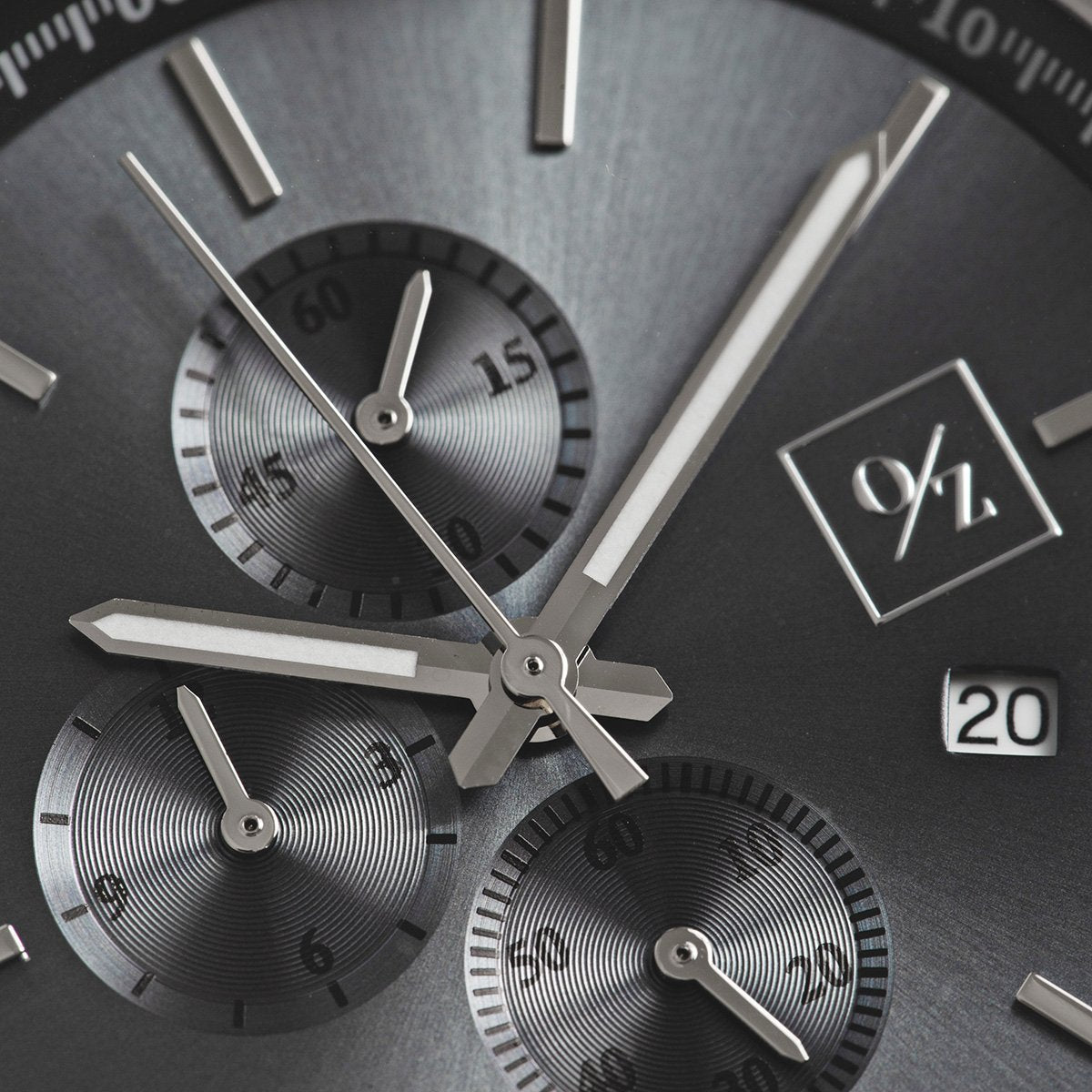 Men's Luxury Chronograph Watch with Leather Strap