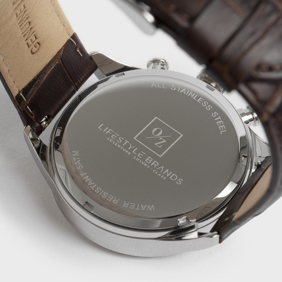 Men's Luxury Chronograph Watch with Leather Strap