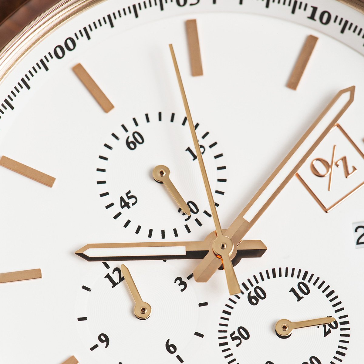 Men's Luxury Chronograph Watch with Leather Strap