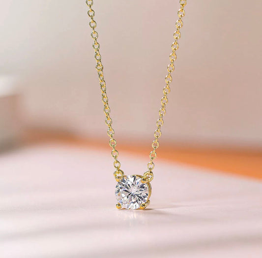 Silver and Gold Stud Necklace