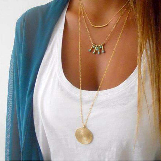 Turquoise Three Layer Necklace