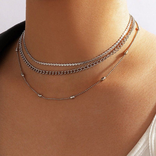 14K Gold-Plated Dainty Layering Snake Necklace for Women