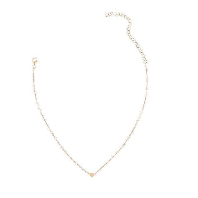 Dainty Heart Pendant Chain Necklace