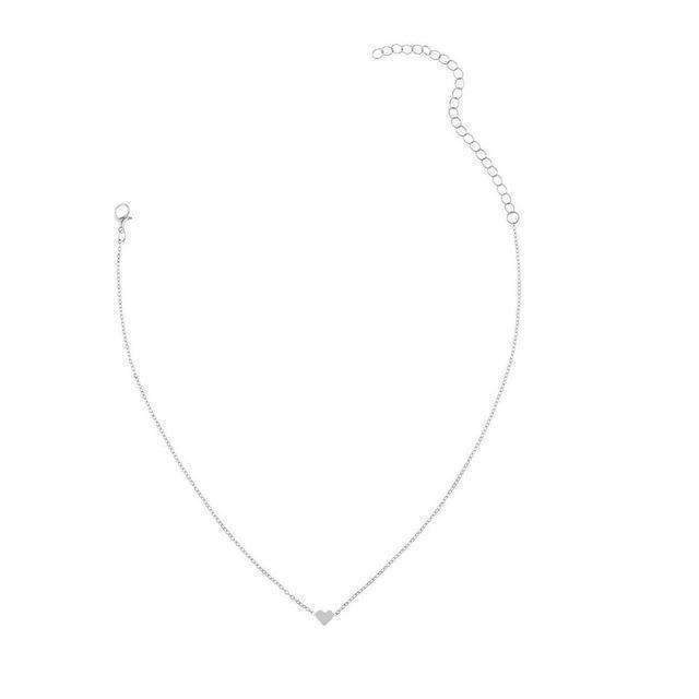 Dainty Heart Pendant Chain Necklace