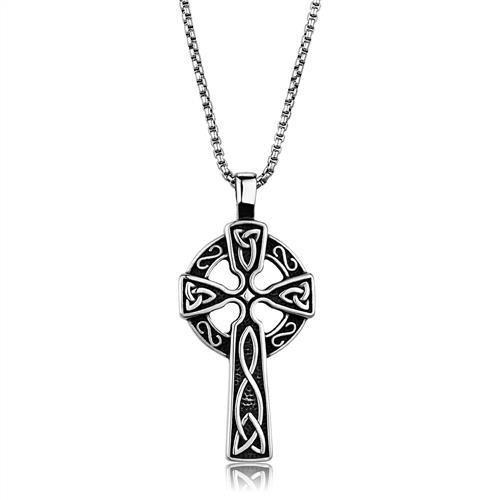Stainless Steel High-Polish Statement Necklace